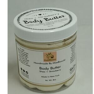 Shea Strawberry Body Butter Handmade Natural Moisturizer 8 oz